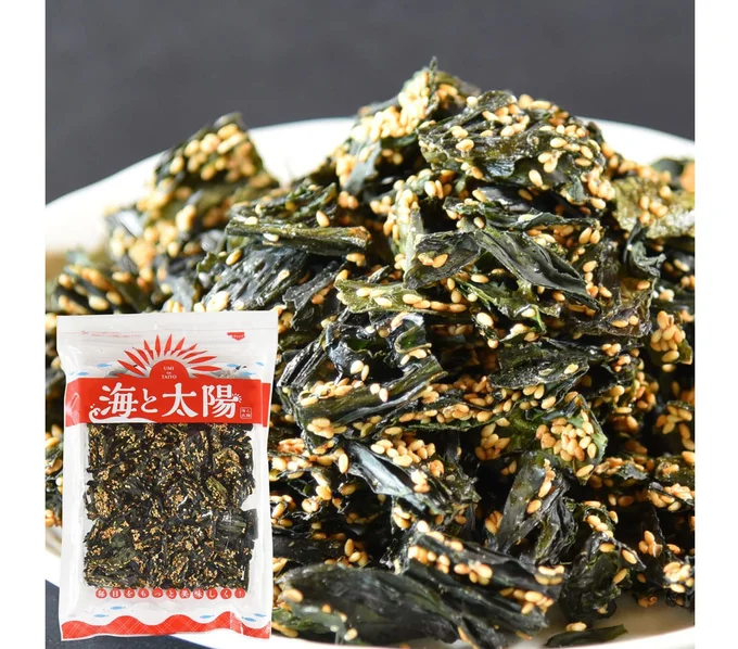 海と太陽 ＜わかめせんべい140g＞