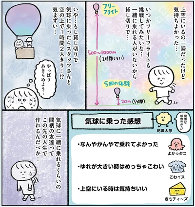 上空にいるの一瞬だったけど気持ちよかった…