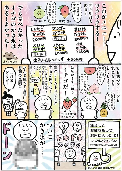 食べたかったイチゴのかき氷はある！