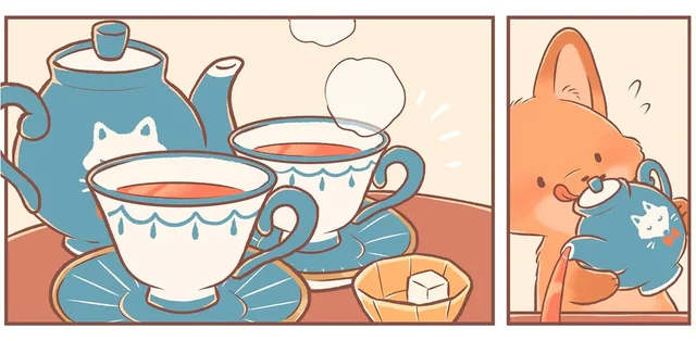 きつねちゃんの優しさにほっこり。眠れない夜のティータイム
