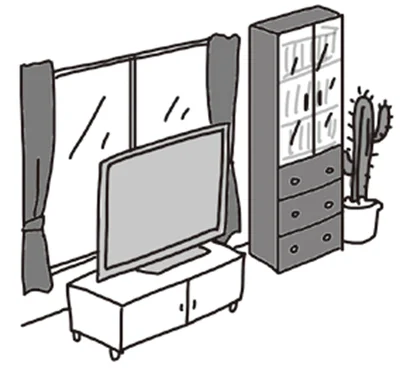 揺れによって窓ガラスにあたり割れることも