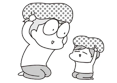 頭はクッションや布団で守ることができると安心