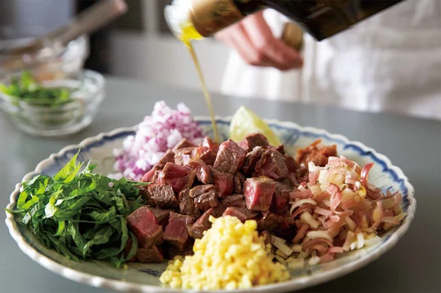 SNSで262万回再生「牛肉の和風タルタルステーキ」【センスいいね、って言われるごはん】