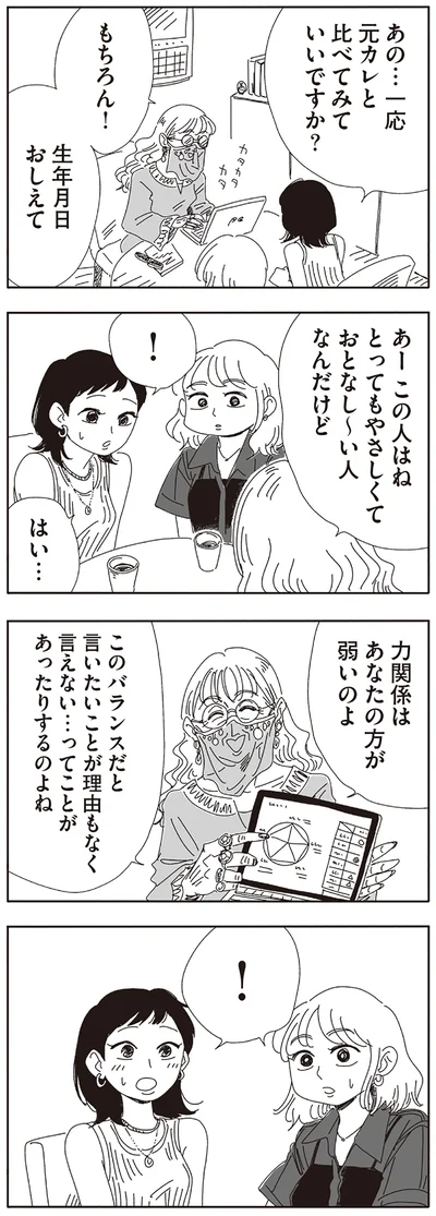 力関係はあなたの方が弱いのよ