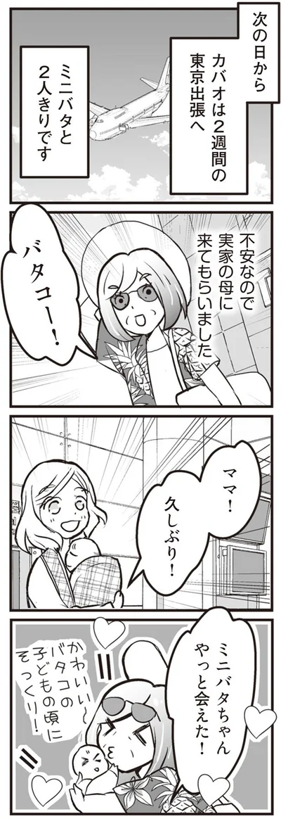 実家の母に来てもらいました