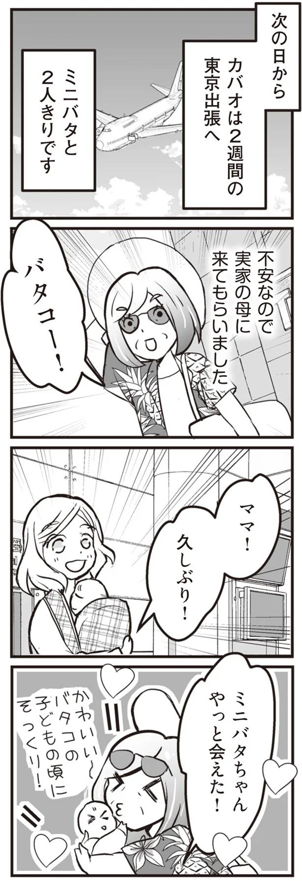 実家の母に来てもらいました