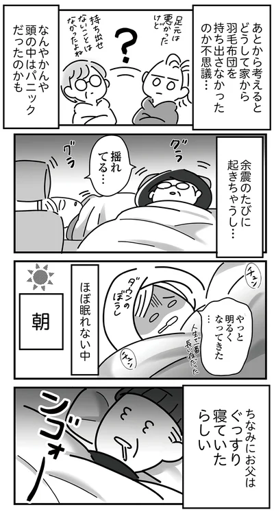 ほぼ眠れない中、朝
