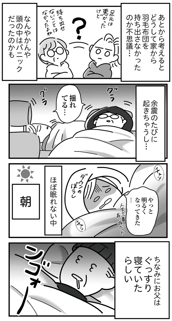 ほぼ眠れない中、朝