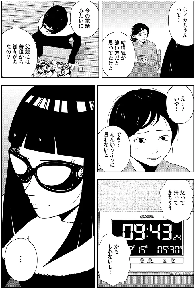 父親には普段から謝りがちなの？