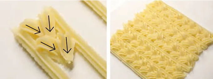 シート状のニット模様をつくる