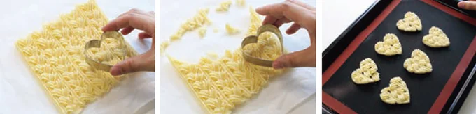 シルパンを敷いた天板に並べる