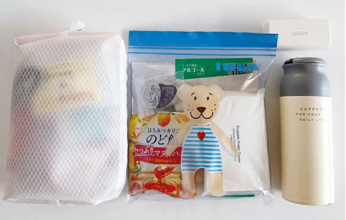 奥村さんの場合：トータル400g（マイボトルを除く）