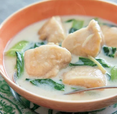 とり肉と小松菜の中華風シチュー