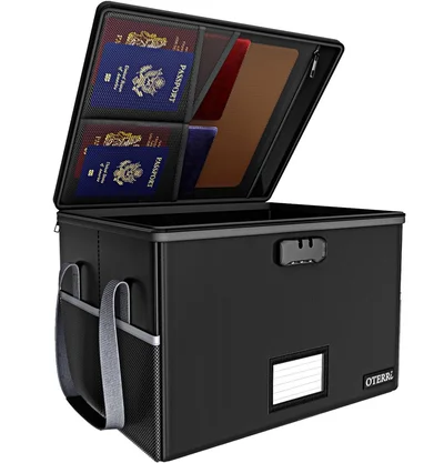 Oterri 耐火収納ボックス,大容量自動車トランク用収納ボックス