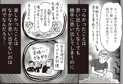 つらかったことは思いだしたくなくても勝手に思いだしてしまうのに