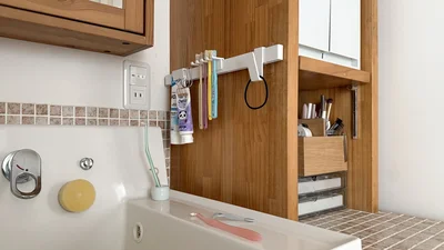あれこれ浮かせたい洗面にも最適！差し込むだけで浮かせる収納になる神アイテム