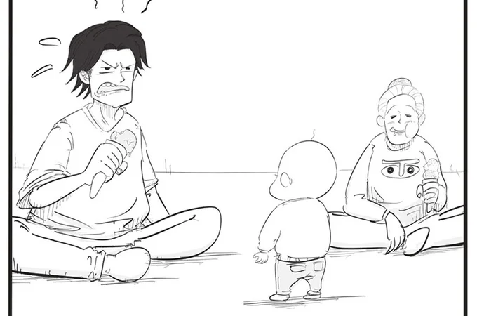 「これはまずいっ！」子どもがアイスを欲しがらないように演技していたら