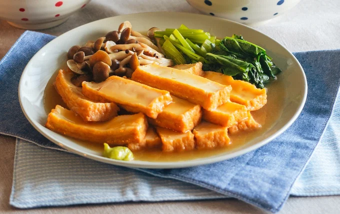 厚揚げと小松菜の治部煮（じぶに）