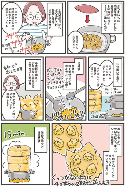 強めの中火で15分蒸す