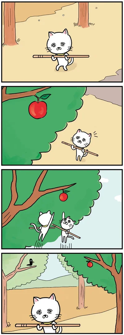 『貴重な棒を持つネコ』より