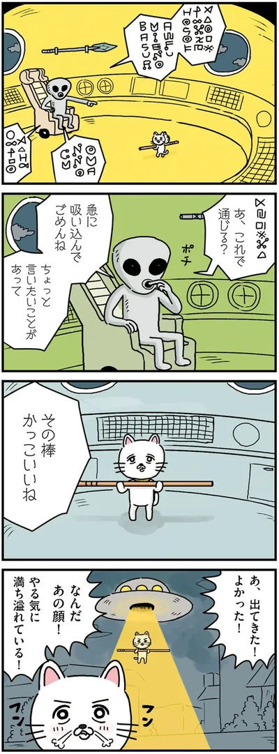 『貴重な棒を持つネコ』より