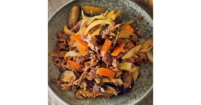 牛肉となすの和風プルコギ