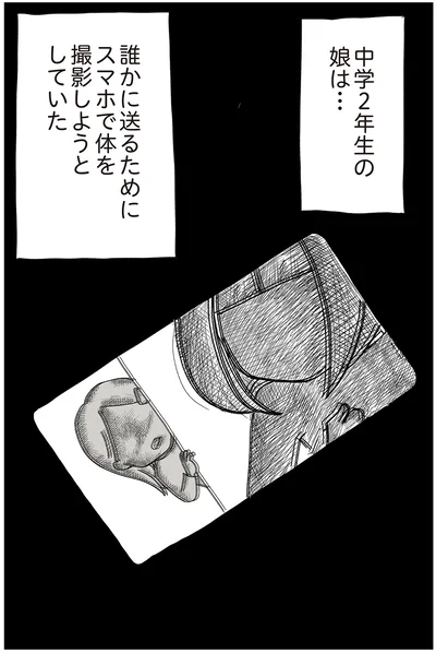 誰かに送るためにスマホで体を撮影しようとしていた