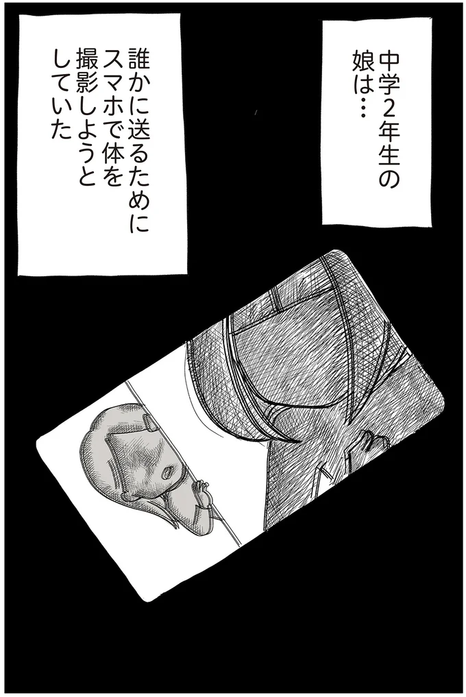 誰かに送るためにスマホで体を撮影しようとしていた