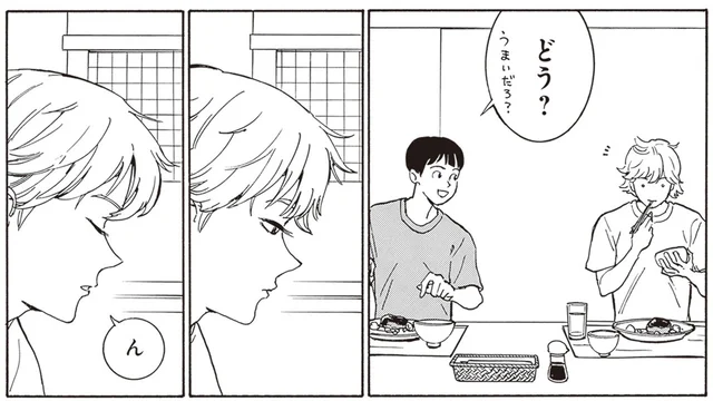 弟はやっぱり反抗期？ ふたごの兄が作ったハンバーグへの感想が「まぁ」でした／されどふたご1（9）