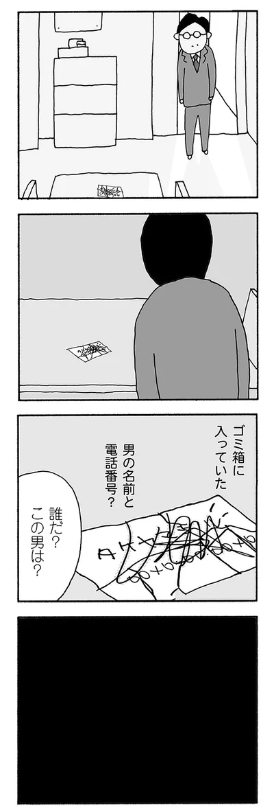 ゴミ箱に入っていた男の名前と電話番号？