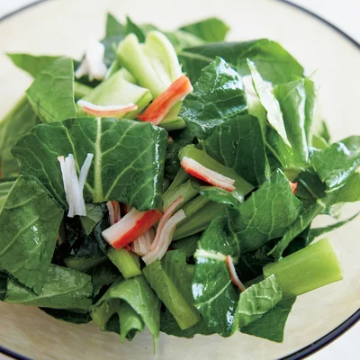 小松菜とかにかまのサラダ