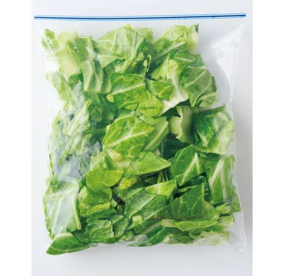 キャベツの外葉と軸の塩漬け