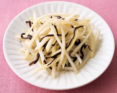 塩昆布であえて