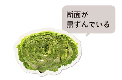 断面が黒ずんでいる