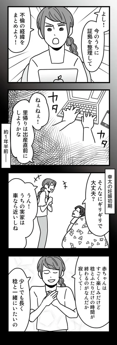 よし！今のうちに証拠を整理して不倫の経緯をまとめよう