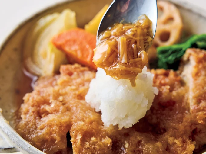 お店風！再現テク▶なめたけをのせてうまみプラス＆おいしさ格上げ