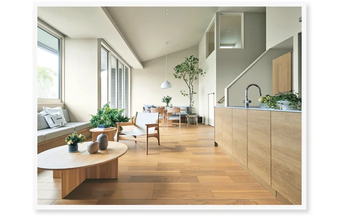 家族で広々過ごせるリビング