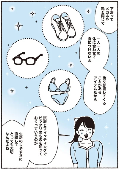 一人一人の体に合わせて身につけないと