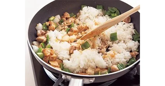 ナシゴレン風チャーハンの工程