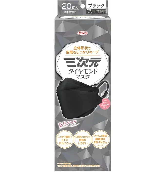 三次元ダイヤモンドマスク フリーサイズ 20枚