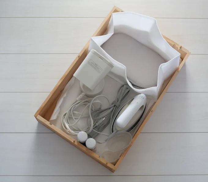 細かいものは100均のケースや不織布ケースに ▶ちょっと手を加えると