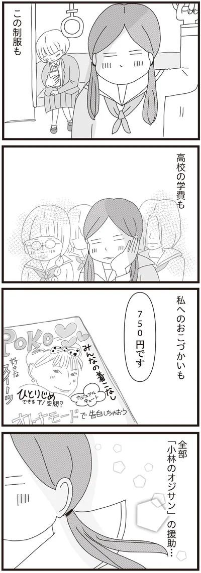 この制服も　高校の学費も