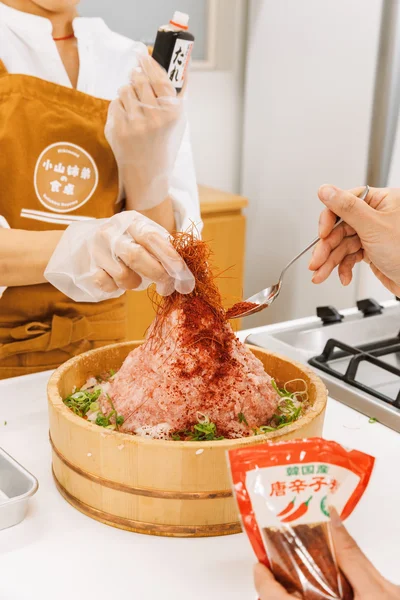 噴火しているように盛り付けてビジュアルアップ！