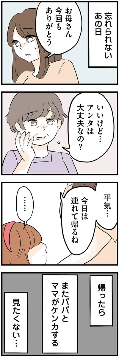 帰ったらまたパパとママがケンカする