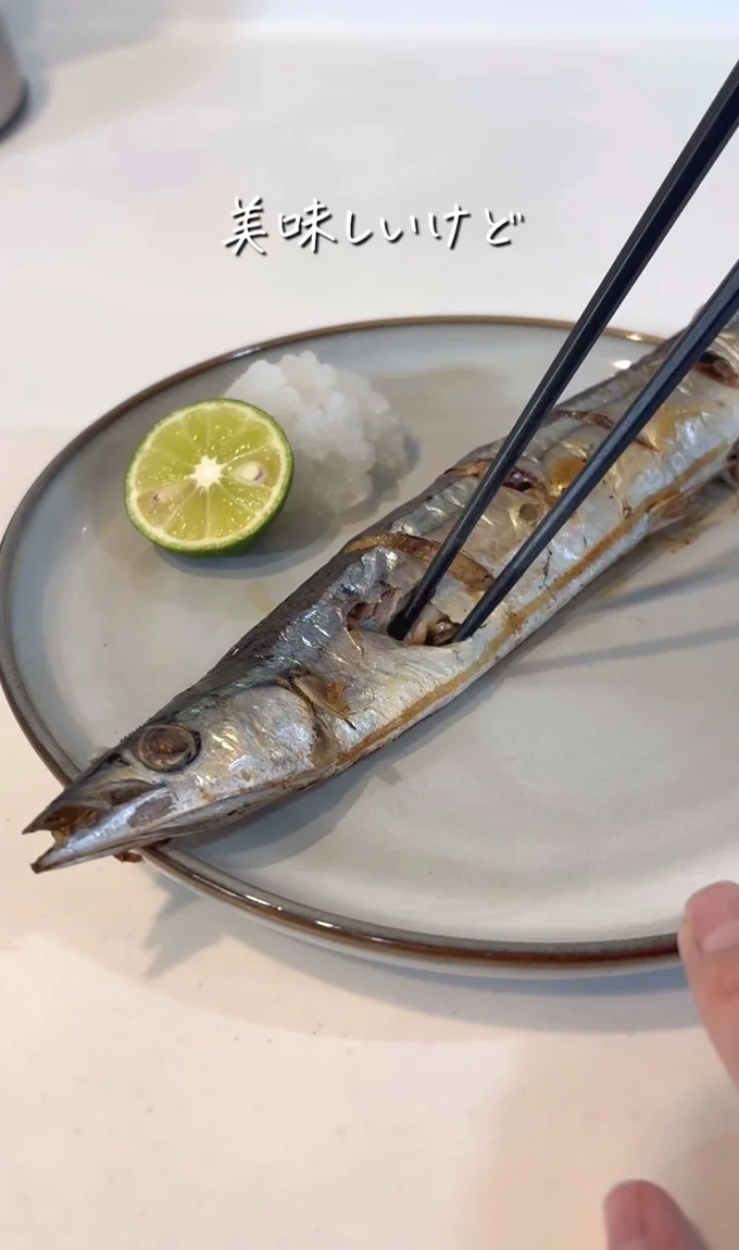 美味しいけど、下処理が面倒なさんま（⇒次へ）