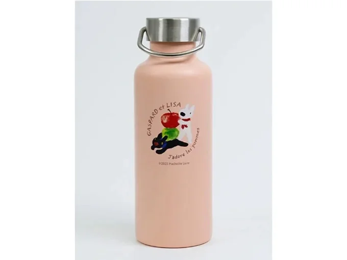 取手付ステンレスボトル（POMMES）ピンク