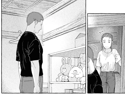 ぬいぐるみを見ている甥っ子