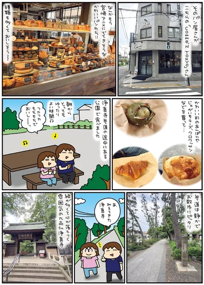 参道は静かでお散歩にピッタリ