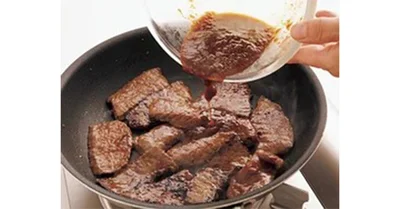 ジンギスカン風焼き肉の工程