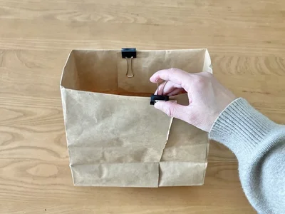 重なっている部分をクリップで固定！（▶次へ）